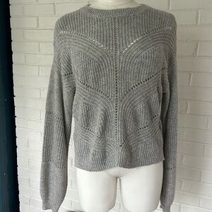 Marine Layer open gauge gray sweater